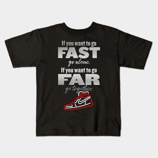 Fast and far Kids T-Shirt by SAN ART STUDIO 